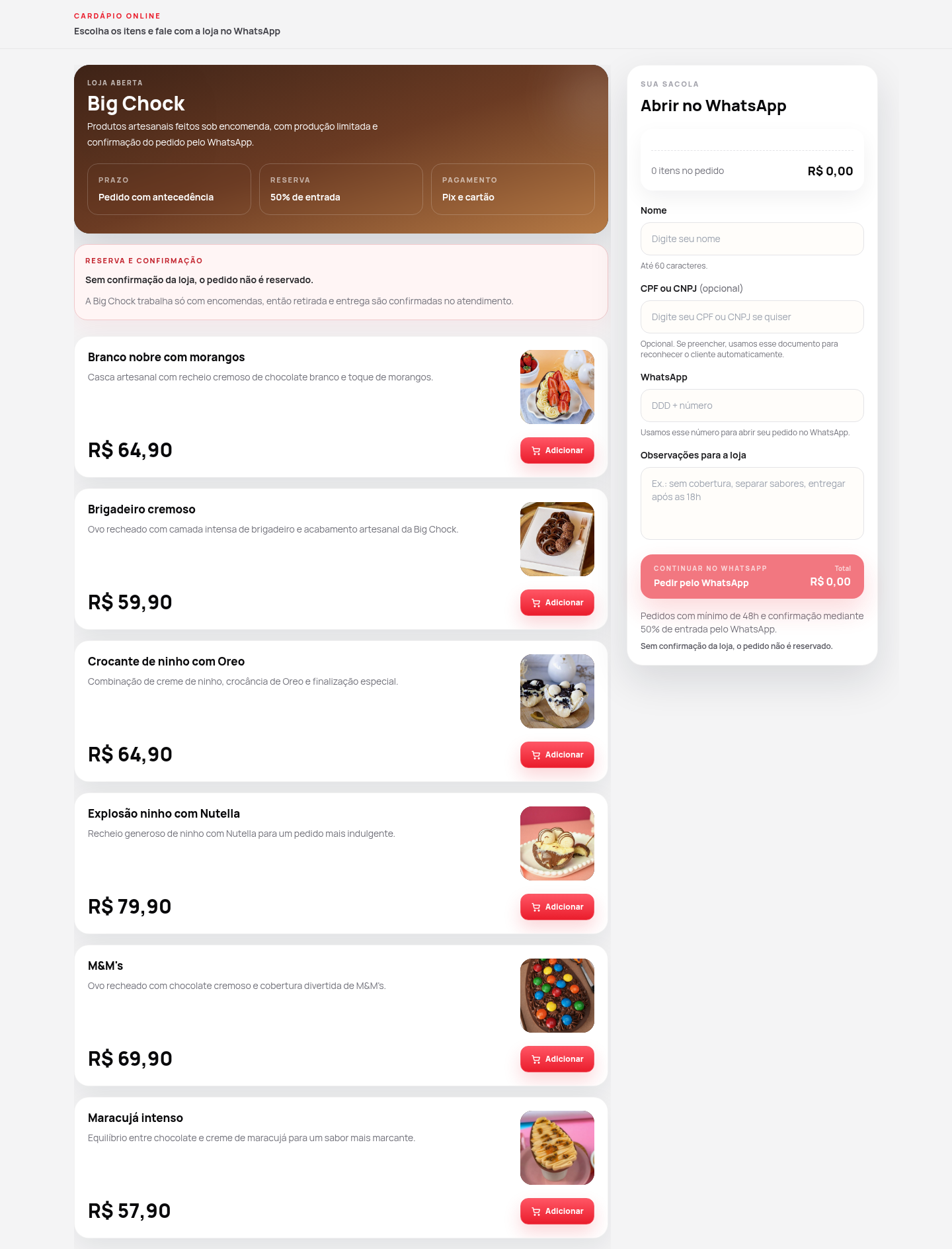 Landing real do Big Chock